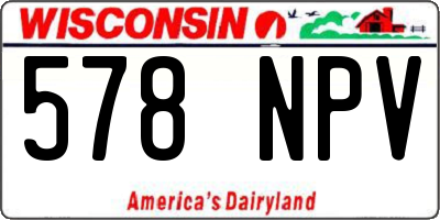 WI license plate 578NPV