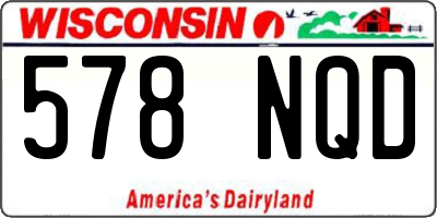 WI license plate 578NQD