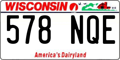 WI license plate 578NQE