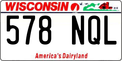 WI license plate 578NQL