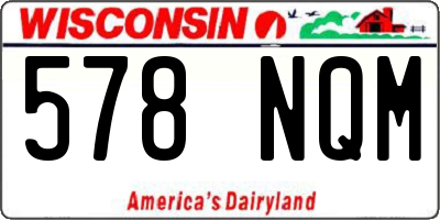 WI license plate 578NQM