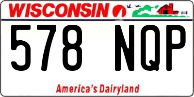 WI license plate 578NQP