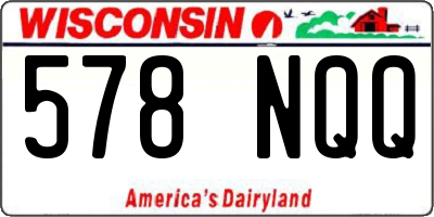 WI license plate 578NQQ