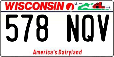 WI license plate 578NQV