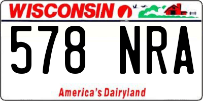 WI license plate 578NRA