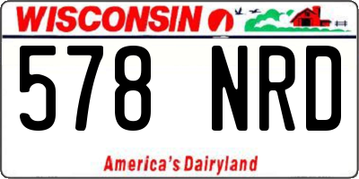 WI license plate 578NRD