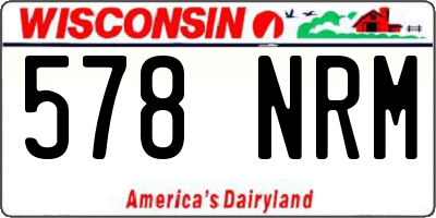 WI license plate 578NRM