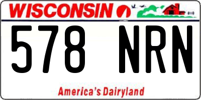 WI license plate 578NRN