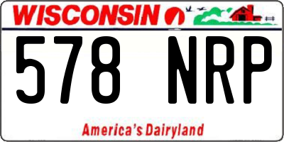 WI license plate 578NRP