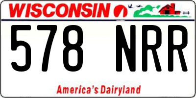WI license plate 578NRR