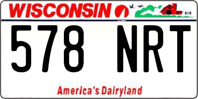 WI license plate 578NRT
