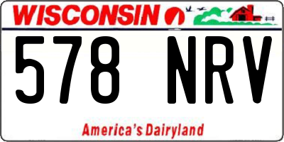 WI license plate 578NRV