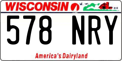 WI license plate 578NRY