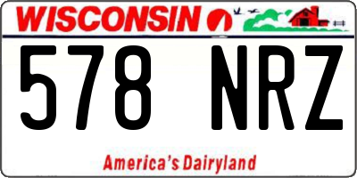 WI license plate 578NRZ