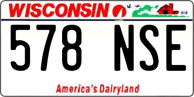 WI license plate 578NSE