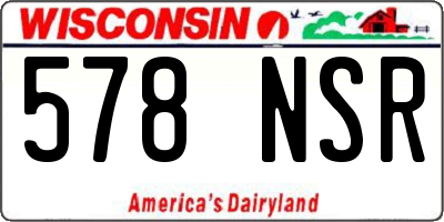 WI license plate 578NSR