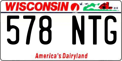 WI license plate 578NTG