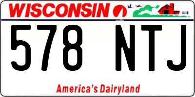 WI license plate 578NTJ