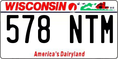 WI license plate 578NTM