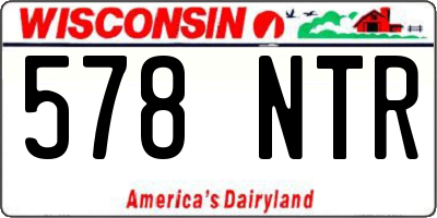 WI license plate 578NTR