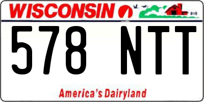 WI license plate 578NTT
