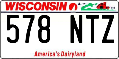 WI license plate 578NTZ