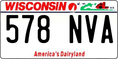 WI license plate 578NVA