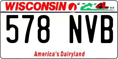 WI license plate 578NVB