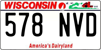 WI license plate 578NVD