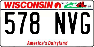 WI license plate 578NVG
