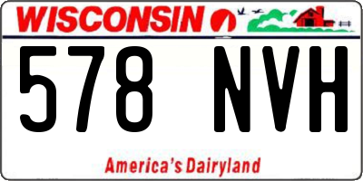 WI license plate 578NVH
