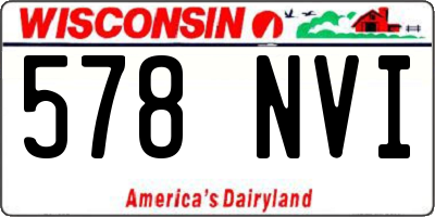 WI license plate 578NVI