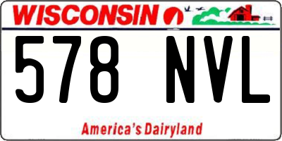 WI license plate 578NVL
