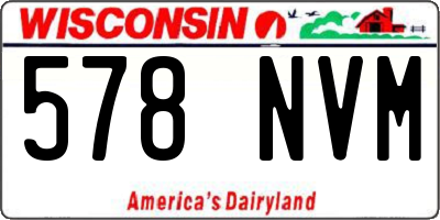 WI license plate 578NVM