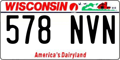 WI license plate 578NVN