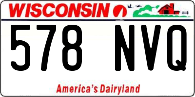 WI license plate 578NVQ