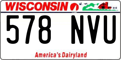 WI license plate 578NVU