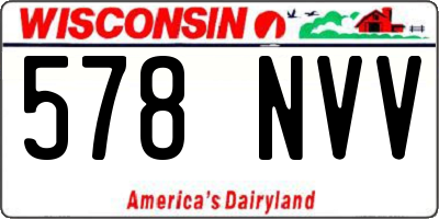 WI license plate 578NVV