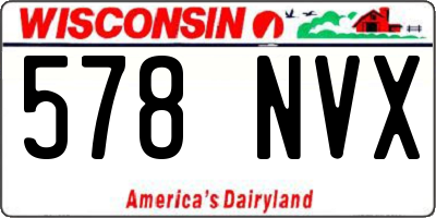 WI license plate 578NVX