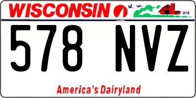 WI license plate 578NVZ