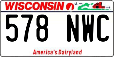 WI license plate 578NWC