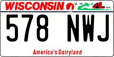 WI license plate 578NWJ