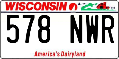 WI license plate 578NWR
