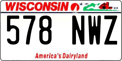 WI license plate 578NWZ
