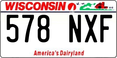 WI license plate 578NXF