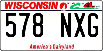 WI license plate 578NXG