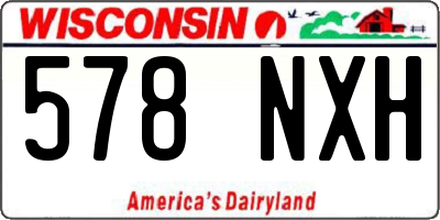 WI license plate 578NXH