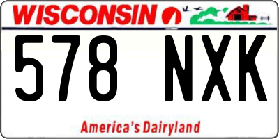 WI license plate 578NXK