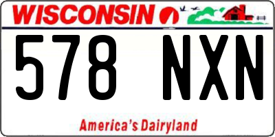 WI license plate 578NXN