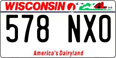WI license plate 578NXO